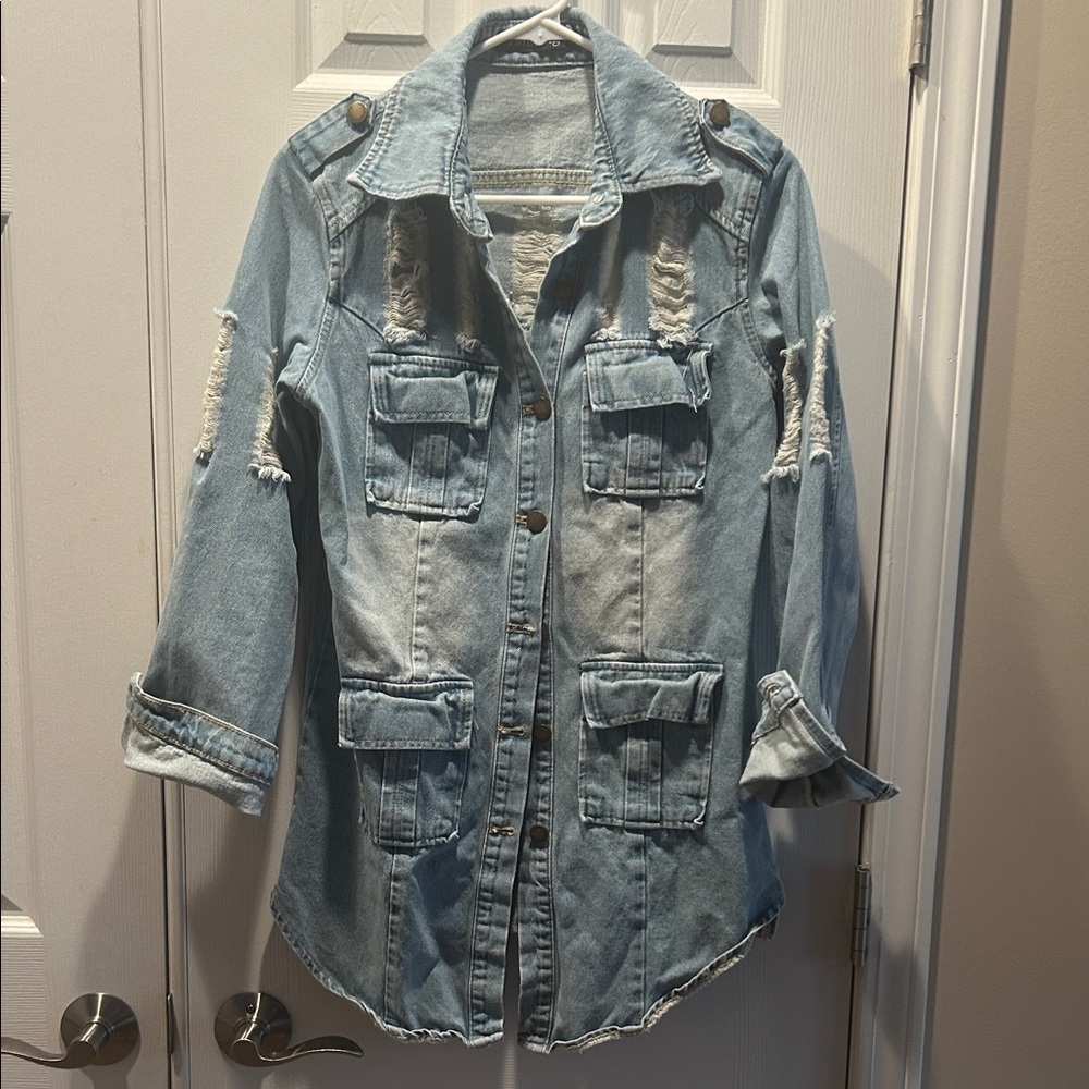 Women's Distressed Denim Jacket